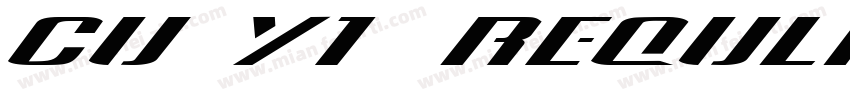 CU Y1 Reqular字体转换